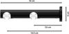Innenlauf-Gardinenstangen-Set Platon Luino 100 cm, 2-läufig, 20 mm Ø Schwarz Bild 2