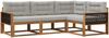 vidaXL Outdoor-Sofagarnitur mit Kissen 4 pcs Natur und Hellgrau 3382524 Bild 2