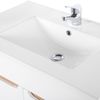 Badmöbel Waschplatz Set mit 80cm Waschtisch & LED-Spiegelschrank SOLNA-56 in Hochglanz weiß, B/H/T ca.: 80/200/46 cm Bild 4