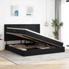 vidaXL Bett mit Stauraum und LED mit LED Schwarz 200 x 200 cm Samt 3372689 Bild 4