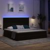 vidaXL Bett mit Stauraum und LED mit LED Schwarz 200 x 200 cm Samt 3372689 Bild 5