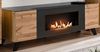 TV-Lowboard Bonfire in Wotan Eiche und schwarz mit Kamin 150 cm Bild 2