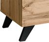 TV-Lowboard Bonfire in Wotan Eiche und schwarz mit Kamin 150 cm Bild 4