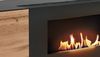 TV-Lowboard Bonfire in Wotan Eiche und schwarz mit Kamin 150 cm Bild 3