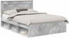 vidaXL Bettrahmen Beton Grau 150 x 200 cm Massives Kiefernholz 3410075 Bild 2