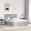 vidaXL Bettrahmen Beton Grau 150 x 200 cm Massives Kiefernholz 3410075 Bild 3