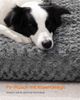 Feandrea Hundebett, Hundekissen XL, für große Hunde, flauschige Hundematte, Plüsch, 110 x 73 cm, weiche Polsterung, waschbar, rutschfest, schiefergrau Bild 3