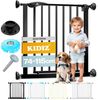KIDIZ® Schutzgitter für Treppen | Tür, Auto Close Kindertreppengitter ohne Bohren | 90° Stop, Absperr Türschutzgitter, schwenkbare Trennwand, Treppenschutzgitter, Klemmen 74-87 cm WEISS Bild 4