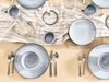 Speiseteller 4er Set JUNIPER Steinzeug Hellblau Bild 3