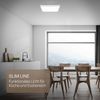 B.K.Licht - LED Deckenlampe mit indirektem Licht, Flach, Neutralweißes Licht, IP44, Panel, LED Lampe, Deckenleuchte, Badezimmer Lampe, Wohnzimmerlampe, Küchenlampe, 42 x 42 x 3 cm, Weiß Bild 2