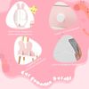 2 in 1 Kinder Schminktisch & Stuhl-Set mit Spiegel & 2 Schubladen & Aufbewahrungsregal Rosa Bild 4