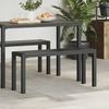 vidaXL Gartenbank Schwarz 100 x 28 x 45 cm Stahl 42001771 Bild 3