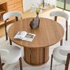 STILVORA Esstisch für 4-6 Personen runder Küchentisch mit zwei Lagerhallen im Landstil (Wohnzimmertisch mit Geräumige Doppellager, ideal für Esszimmer, Küche und Wohnzimmer), wasserdicht leicht zu reinigen und langlebig Bild 3