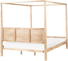 Himmelbett Holz HAUTERIVES 180 x 200 cm Hellbraun Bild 5