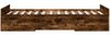 Einzelbettgestell Design für Erwachsene mit Schubladen Räuchereiche 75x190 cm Holzwerkstoff d3714e Bild 5