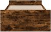 Einzelbettgestell Design für Erwachsene mit Schubladen Räuchereiche 75x190 cm Holzwerkstoff d3714e Bild 4