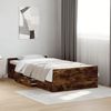 Einzelbettgestell Design für Erwachsene mit Schubladen Räuchereiche 75x190 cm Holzwerkstoff d3714e Bild 2
