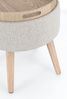 Hocker Zoya aus Bouclè-Stoff, Hellgrau, 39 x 39 x 43 cm Bild 3