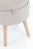 Hocker Zoya aus Bouclè-Stoff, Hellgrau, 39 x 39 x 43 cm Bild 4