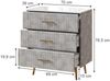 Kommode Velia Grau 70 x 78.5 cm mit 3 Schubladen Vicco Bild 3