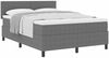 vidaXL Boxspringbett Hellgrau und Weiß 140 x 190 cm Cordstoff 3337511 Bild 3