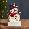 LED Dekoleuchte Schneemann ,Freddy', batteriebetrieben, bunt Bild 2