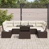 vidaXL Sofa Set mit Kissen 8 pcs Braun und Creme Poly-Rattan 3349134 Bild 3
