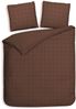 Heckett & Lane Mako-Satin Bettwäsche 135x200 Diamante Marsala rotbraun Wende Karo uni Bild 3