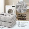 Komfortec 8er Handtuch Set aus 100% Baumwolle, 4 Badetücher 70x140 und 4 Handtücher 50x100 cm, Frottee, Weich, Towel, Groß, Weiß Bild 4