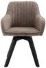 riess-ambiente Polsterstuhl LIVORNO taupe/natur- Microfaser, Buchenholz, 180° drehbar, zeitlos (Einzelartikel, 1 St), Esszimmer · Auto-Return-Funktion · Massivholz · mit Armlehne · Retro Bild 3
