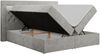 Boxspringbett - Doppelbett mit Multipocket-Matratze und LED - GOLD-6 - 200x200cm - Hellgrau Stoff - H3 Bild 4