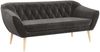 Sofa, Skandinavischer Stil, Holzbeine - PIRS - 3 Sitzer - Grau - Velvet Bild 2