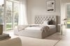 Selsey 'Aurevia' Polsterbett 180x200 mit Bettkasten und Samtbezug, beige Bild 2