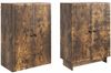 vidaXL Schrankset 2 pcs Geräucherte Eiche 66 x 34,5 x 90 cm 3416363 Bild 3