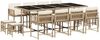 vidaXL 13-tlg. Garten-Essgruppe mit Kissen Beige Poly Rattan 3211522 Bild 2