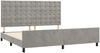 vidaXL Bettgestell mit Kopfteil Samt Hellgrau 200x200 cm, Härtegrad: H2 [3126019] Bild 4