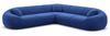 Samtstoff Ecksofa Solmare L Form - Samtstoff - dunkelblau Bild 1
