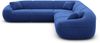 Samtstoff Ecksofa Solmare L Form - Samtstoff - dunkelblau Bild 3