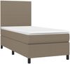 vidaXL Boxspringbett mit Matratze & LED Taupe 90x190 cm Stoff 3134681 Bild 3