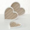 BOLTZE GRUPPE GmbH Tablett Dekotablett in Herzform HERZ, 3er-Set, MDF Bild 3