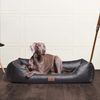 LOUIS Kunstleder gesteppt Orthopädisches Hundebett - 80x60cm, 01 Braun Bild 5
