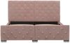 vidaXL Bettgestell, Stoff rosa, 140x200 cm Bild 4
