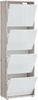 FORTE Sienna Schuhschrank, Holzwerkstoff, Beige/Braun/Weiß, 55,2 x 171,3 x 27,9 cm Bild 5