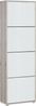 FORTE Sienna Schuhschrank, Holzwerkstoff, Beige/Braun/Weiß, 55,2 x 171,3 x 27,9 cm Bild 3