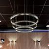 s.luce Atom Ring LED-Hängelampe Dimmbar Schwarzchrom Ø 100cm Bild 2
