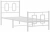 vidaXL Bettgestell mit Kopf- und Fußteil Metall Weiß 80x200 cm 374299 Bild 3