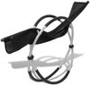 Sonnenliege, Gartenliege Geometrisch Outdoor Stahl Schwarz und Grau Bild 5