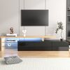 KLAM HOME TV-Schrank TV Lowboard mit LED-Beleuchtung (Unterschrank in wohn-, Schlaf- und Arbeitszimmer) Fernsehschrank sideboards Lowboard für Fernseher bis zu 65 Zoll Bild 2