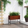vidaXL Hochbeet Gartenpflanzer Rostig 60 x 26 x 45 cm Wetterfeststahl 865889 Bild 4
