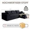 Patbrela Ecksofa Couch L-Form,Sofa Links Samtstoff Vierersofa mit Liegefläche Bild 4